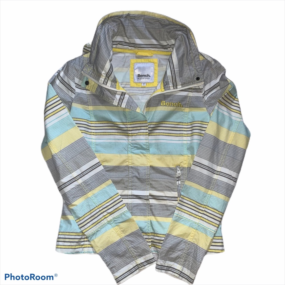 Bench Gray white hooded Easy Jacket size 6 Small